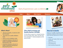 Tablet Screenshot of earlychildhoodohio.org